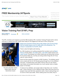 IMG Academy Uses Vision Training As Part Of NFL Prep