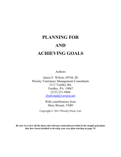 planning for and achieving goals