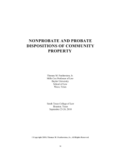 nonprobate and probate dispositions of