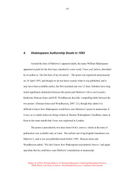 4. Shakespeare Authorship Doubt in 1593