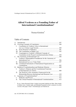 Alfred Verdross as a Founding Father of International