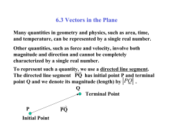 6.3 Vectors in the Plane