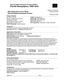 Florida Newspapers, 1900-1910 - UF Libraries