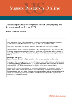 The feelings behind the slogans: abortion campaigning and feminist