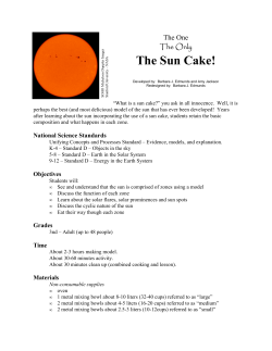 Sun Cake - ScienceA2Z.com