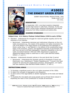 10033 the ernest green story - The Described and Captioned Media