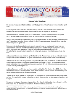 Democracy Class video transcript