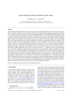 Grain-damage hysteresis and plate tectonic states