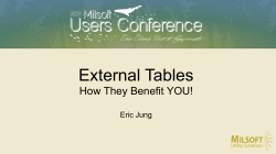 External Tables