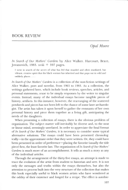 In Search of Our Mothers` Gardens by Alice Walker