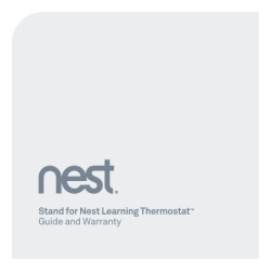 Stand for Nest Learning Thermostat™ Guide and Warranty
