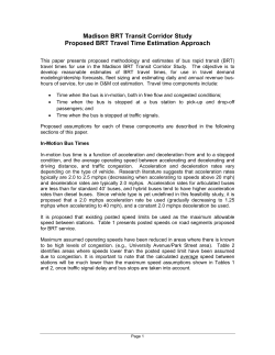 BRT Travel Time Estimation Approach