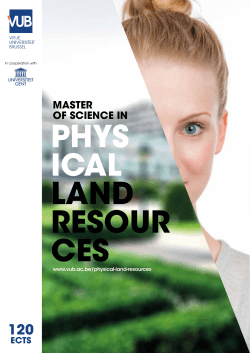master of science in physical land resources