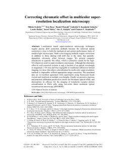 Correcting chromatic offset in multicolor super