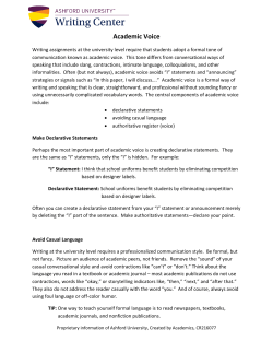 Academic Voice - Ashford Writing Center