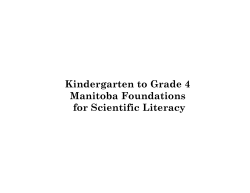 Manitoba Foundations for Scientific Literacy