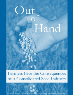 Out of hand: Farmers face the consequences of a consolidated seed