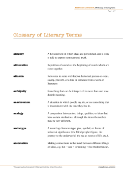 Glossary of Literary Terms
