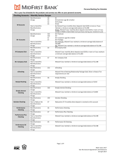 AZ Personal Fee Schedule