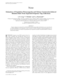 Estimation of Population Heterozygosity and Library Construction