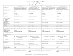 2017 Health Insurance Plan Comparison