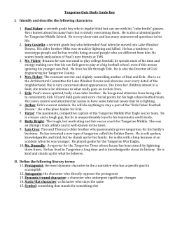 Tangerine Quiz Study Guide Key I. Identify and describe the