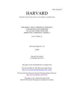 Towards A True Corporate Republic