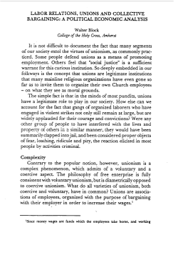 LABOR RELATIONS, UNIONS AND COLLECTIVE BARGAINING: A