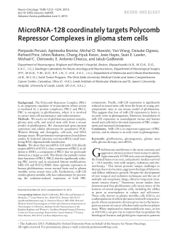 MicroRNA-128 coordinately targets Polycomb
