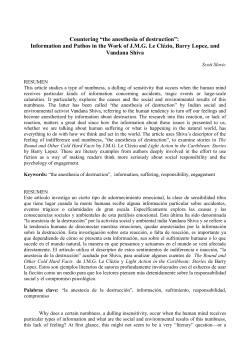 Countering &ldquo;the anesthesia of destruction&rdquo;: Information and Pathos