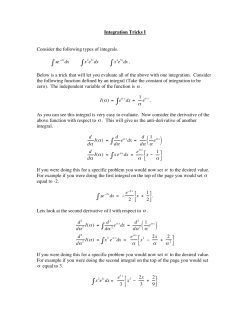 Integration Tricks