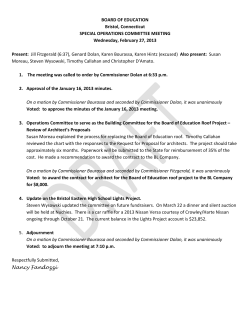 February - Bristol Public Schools