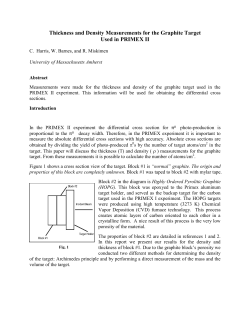 Thickness and Density Measurements for the Graphite Target Used