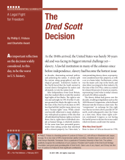 A Legal Fight for Freedom: The Dred Scott Decision