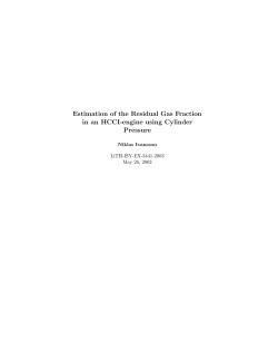 Estimation of the Residual Gas Fraction in an HCCI