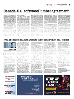 Canada-US softwood lumber agreement