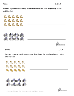 Name 2.OA.4 Write a repeated addition equation that shows the total