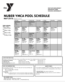 nuber ymca pool schedule may 2016
