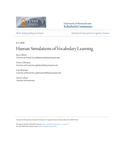 Human Simulations of Vocabulary Learning