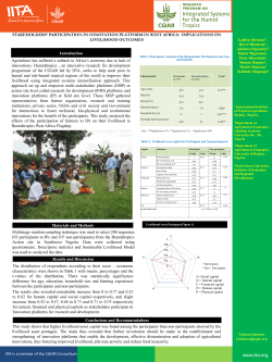 Stakeholders` Participation in Innovation Platforms of