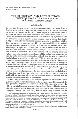 the efficiency and distributional consequences of eighteenth century
