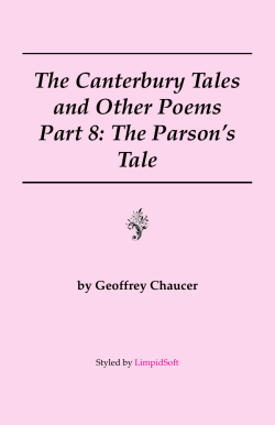 The Canterbury Tales and Other Poems Part 8: The
