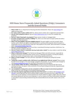 HUD Home Store Frequently Asked Questions (FAQs)
