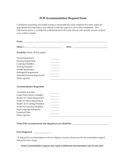 FCB Accommodation Request Form
