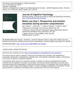 Better you than I: Perspectives and emotion