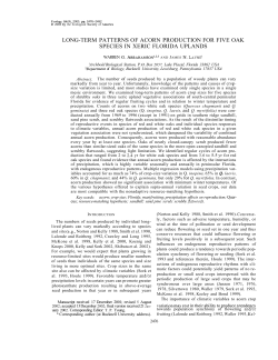 long-term patterns of acorn production for five