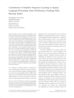 Contribution of Implicit Sequence Learning to Spoken