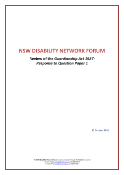 nsw disability network forum