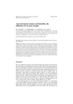 Agri-environment schemes and butterflies: the utilisation of 6 m