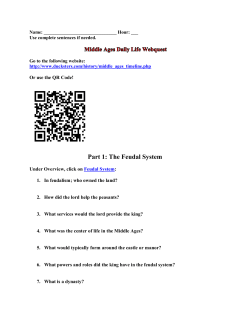Part 1: The Feudal System